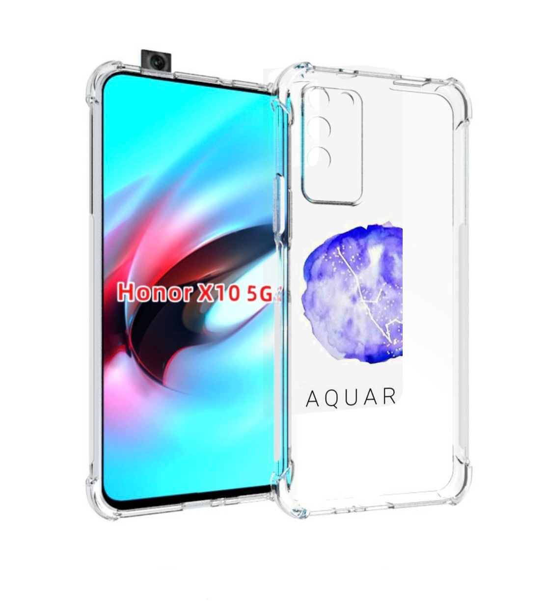 

Чехол MyPads знак зодиака водолеи 5 для Honor X10, Прозрачный, Tocco