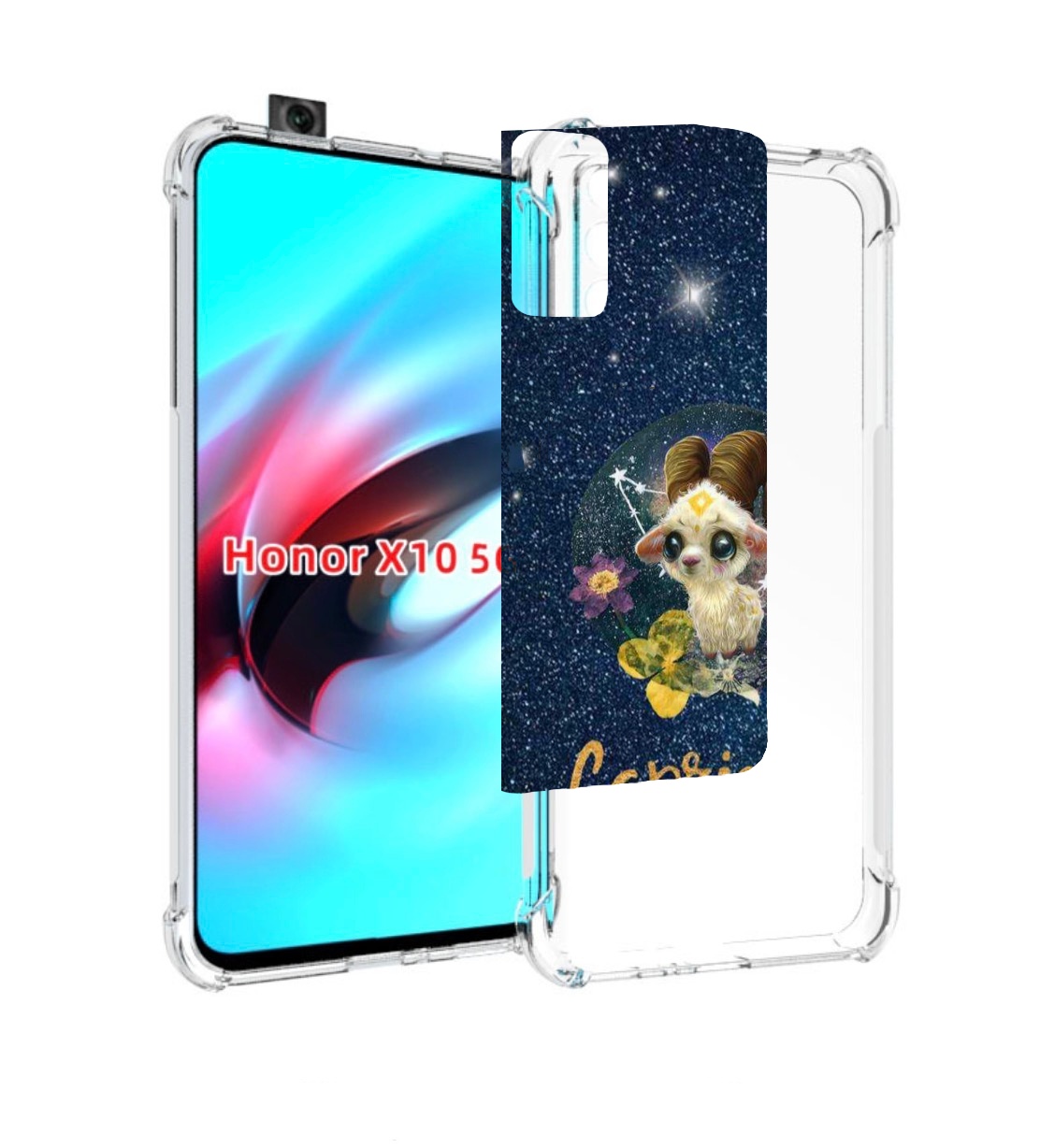 

Чехол MyPads знак зодиака козерог 3 для Honor X10, Прозрачный, Tocco