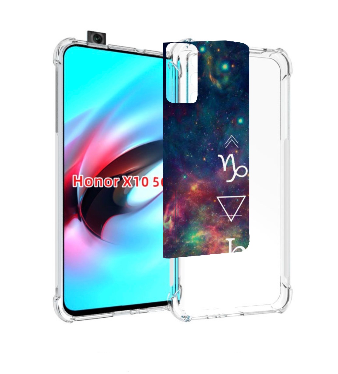 

Чехол MyPads знак зодиака козерог 5 для Honor X10, Прозрачный, Tocco