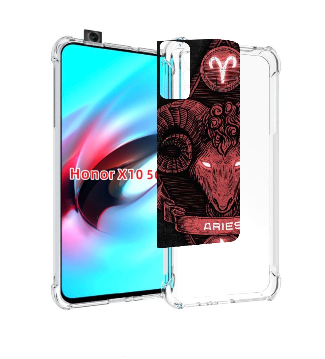 

Чехол MyPads знак зодиака овен 6 для Honor X10, Прозрачный, Tocco