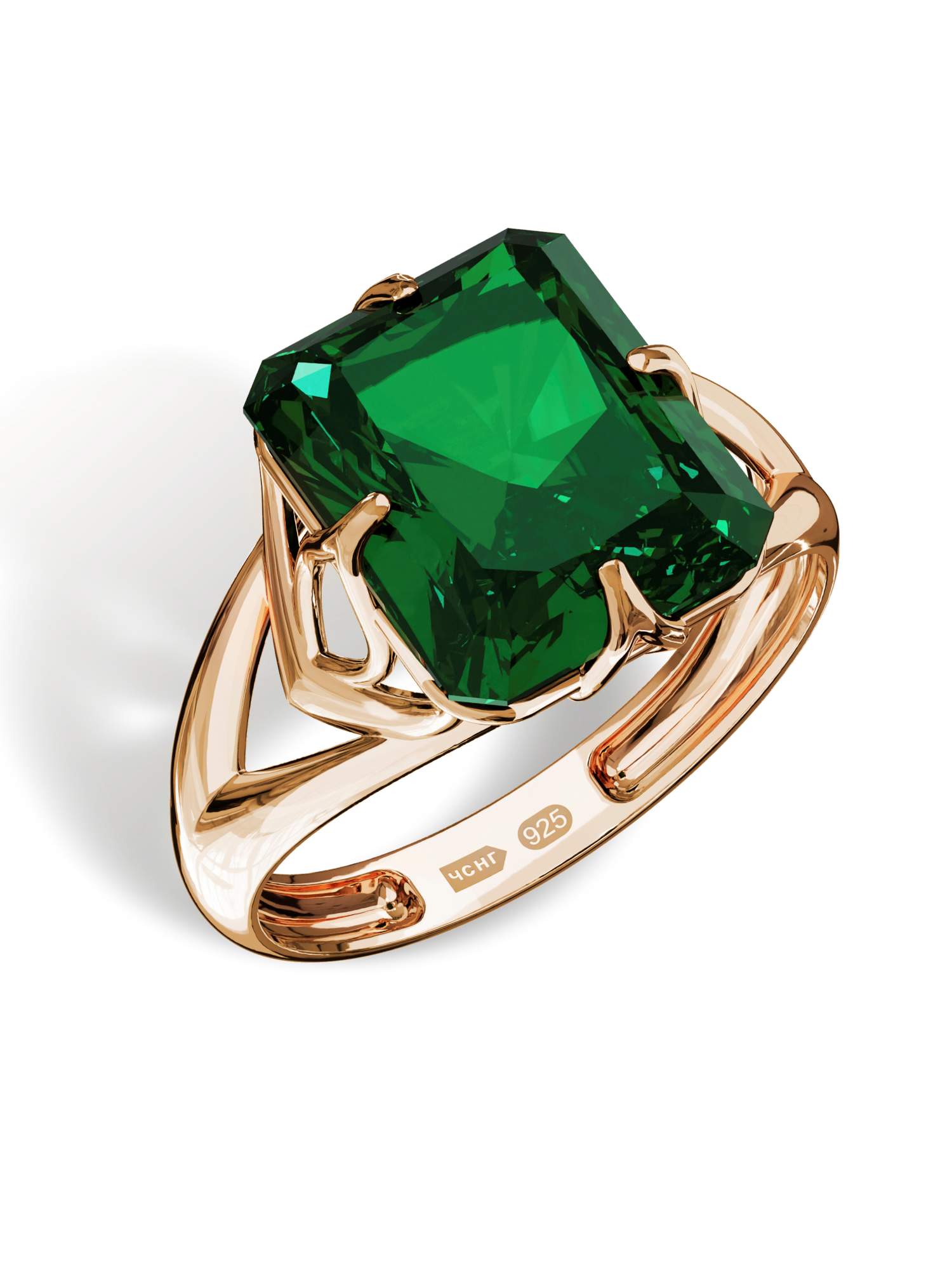 

Кольцо из серебра р. 21 Элегант Голд 10346-3_pozИзмр, изумруд искусственный, 10346-3_pozИзмр