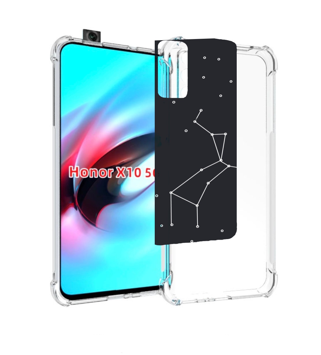 

Чехол MyPads знак зодиака стрелец 6 для Honor X10, Прозрачный, Tocco
