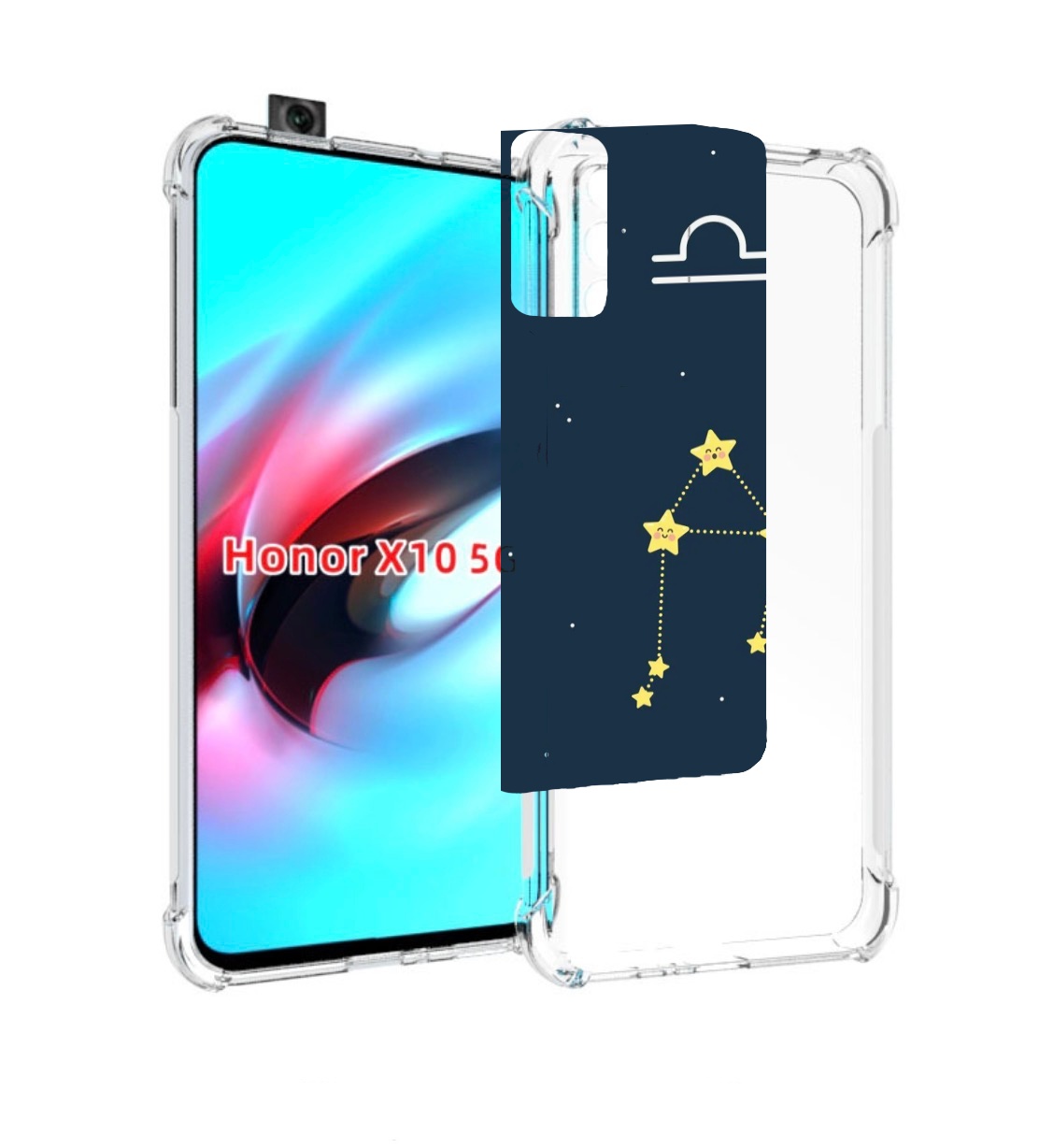 

Чехол MyPads знак-зодиака-весы-1 для Honor X10, Прозрачный, Tocco