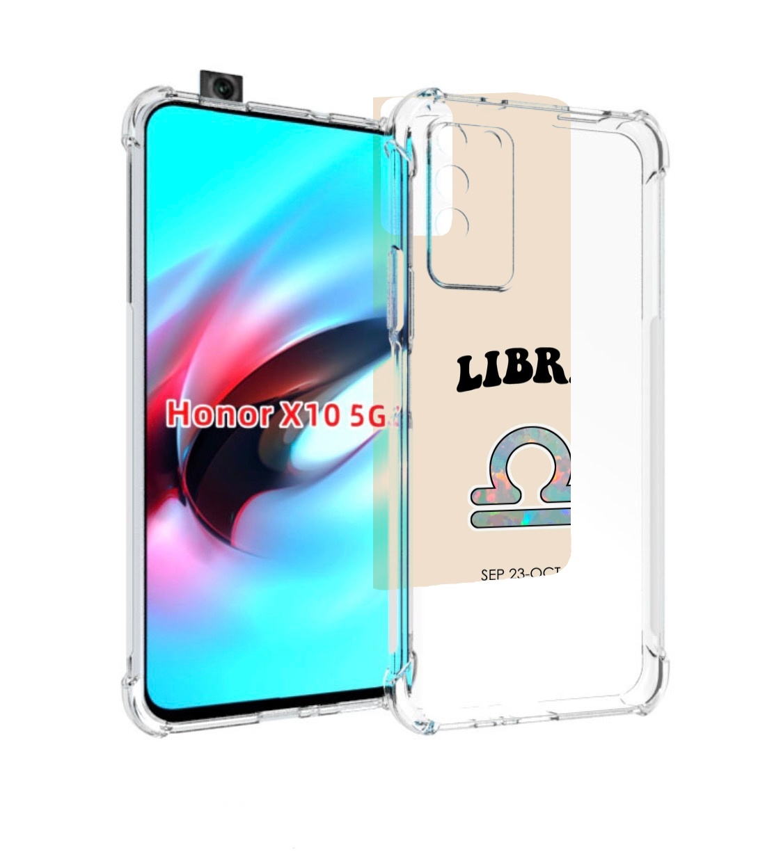 

Чехол MyPads знак-зодиака-весы-6 для Honor X10, Прозрачный, Tocco