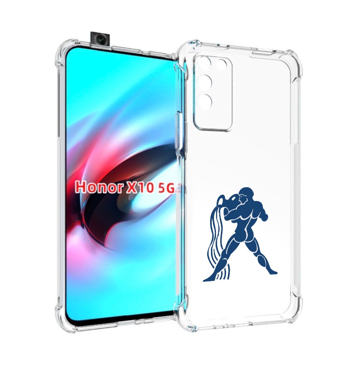 

Чехол MyPads знак-зодиака-водолей7 для Honor X10, Прозрачный, Tocco