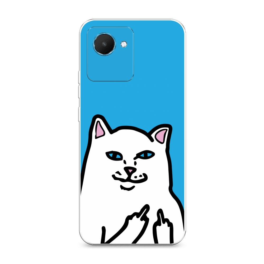 

Силиконовый чехол "Кот жесть" на Realme C30, Разноцветный, 2510550-9