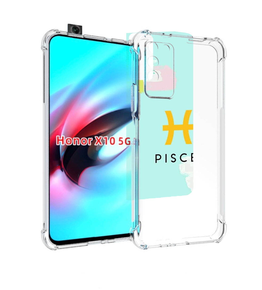 

Чехол MyPads знак-зодиака-рыбы-2 для Honor X10, Прозрачный, Tocco