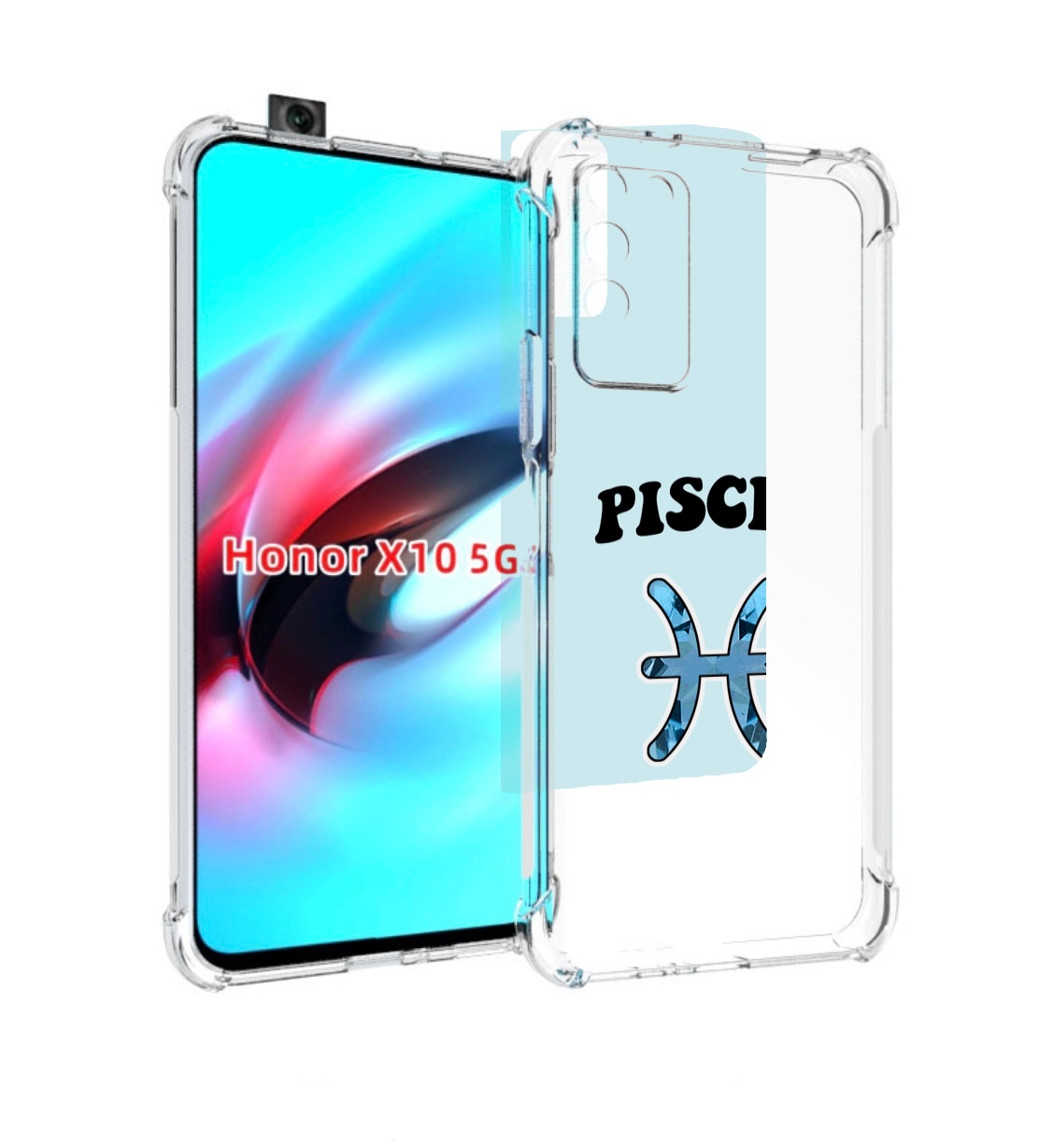 

Чехол MyPads знак-зодиака-рыбы-3 для Honor X10, Прозрачный, Tocco