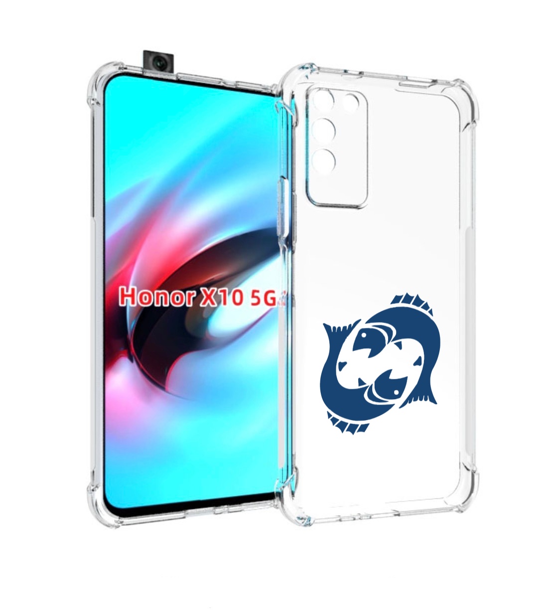 

Чехол MyPads знак-зодиака-рыбы-7 для Honor X10, Прозрачный, Tocco