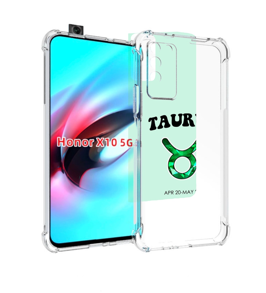 

Чехол MyPads знак-зодиака-телец-1 для Honor X10, Прозрачный, Tocco