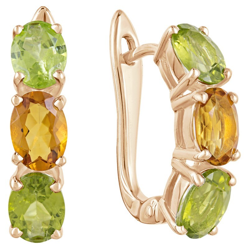 

Серьги из серебра с хризолитом LAZURIT-ONLINE 8005PG, 8005PG