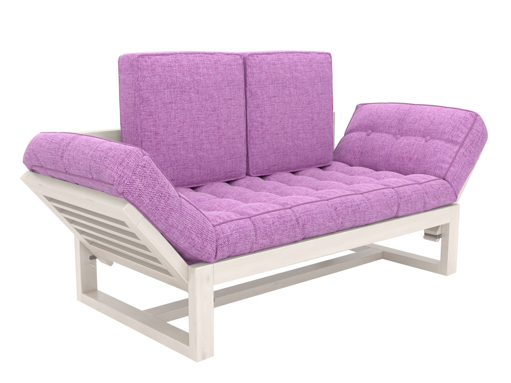 фото Прямой диван балтик дуб беленый, фиолетовый, рогожка андерсон