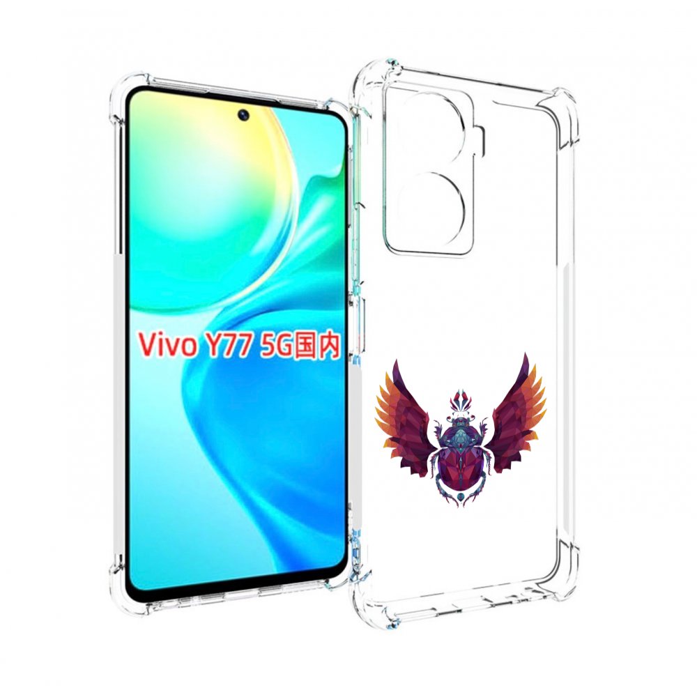 

Чехол MyPads алмазный скоробей для Vivo Y77 5G, Прозрачный, Tocco