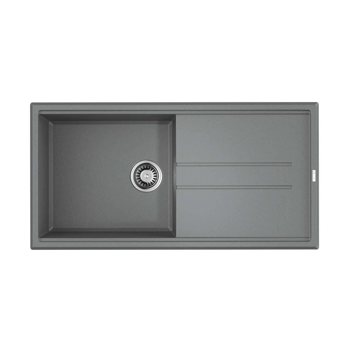 

Мойка кухонная Omoikiri Tedori 100-GR leningrad grey, Tedori с крылом