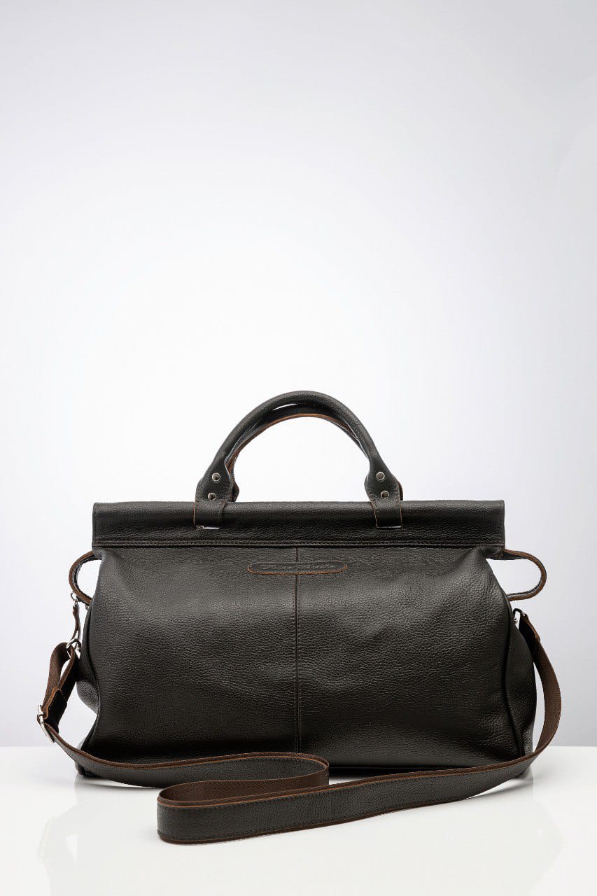 Дорожная сумка унисекс LAVELES 10022 коричневая, 45х35х21 см