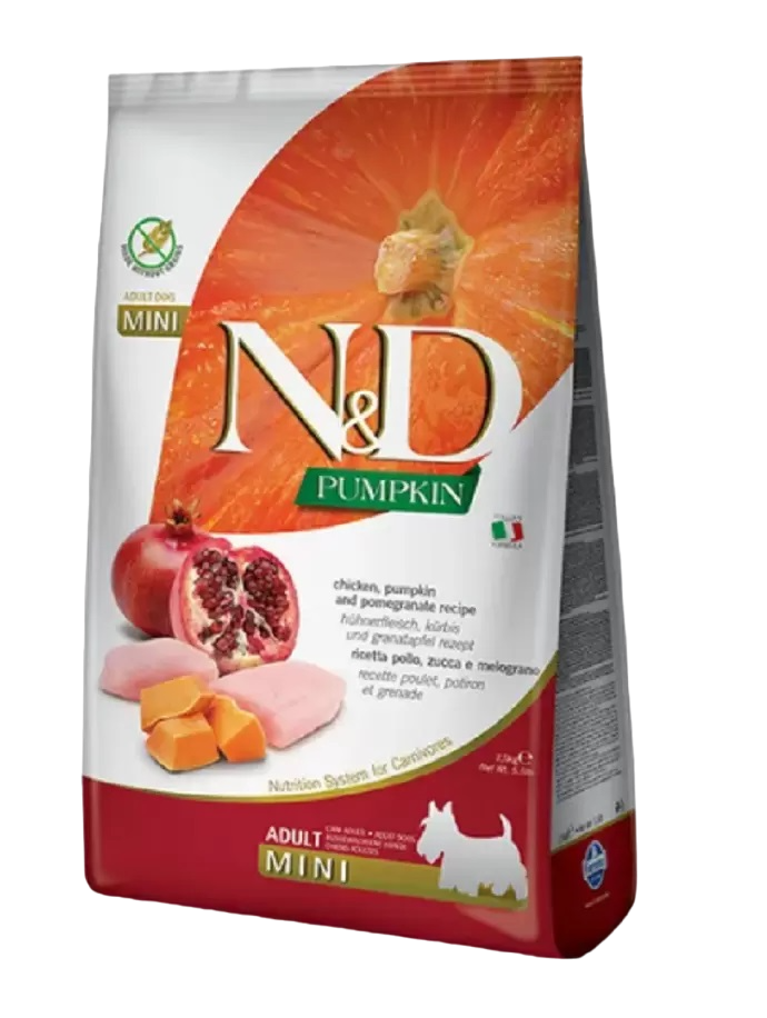 

Сухой корм для собак Farmina DOG N&D GRAIN FREE , с курицей, гранатом и тыквой, 2.5кг