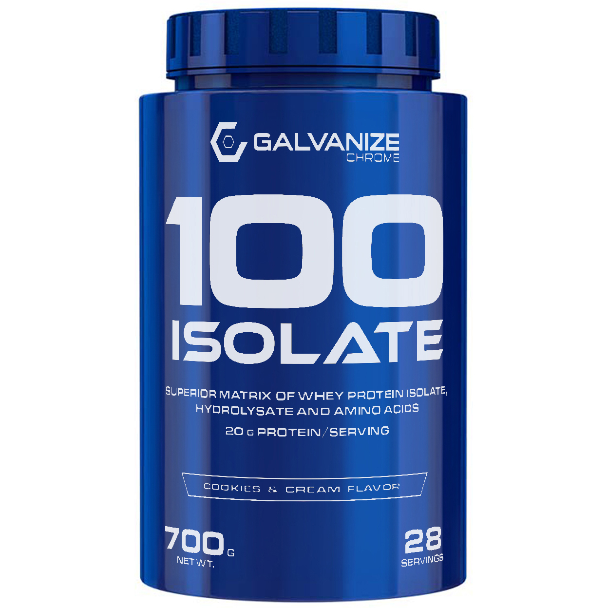 Изолят сывороточного белка Galvanize Nutrition 100 Isolate - 700 г, печенье-крем