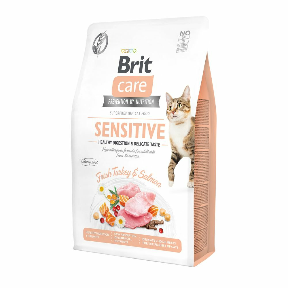 фото Сухой корм для кошек brit care cat grain-free , индейка, лосось, 2кг