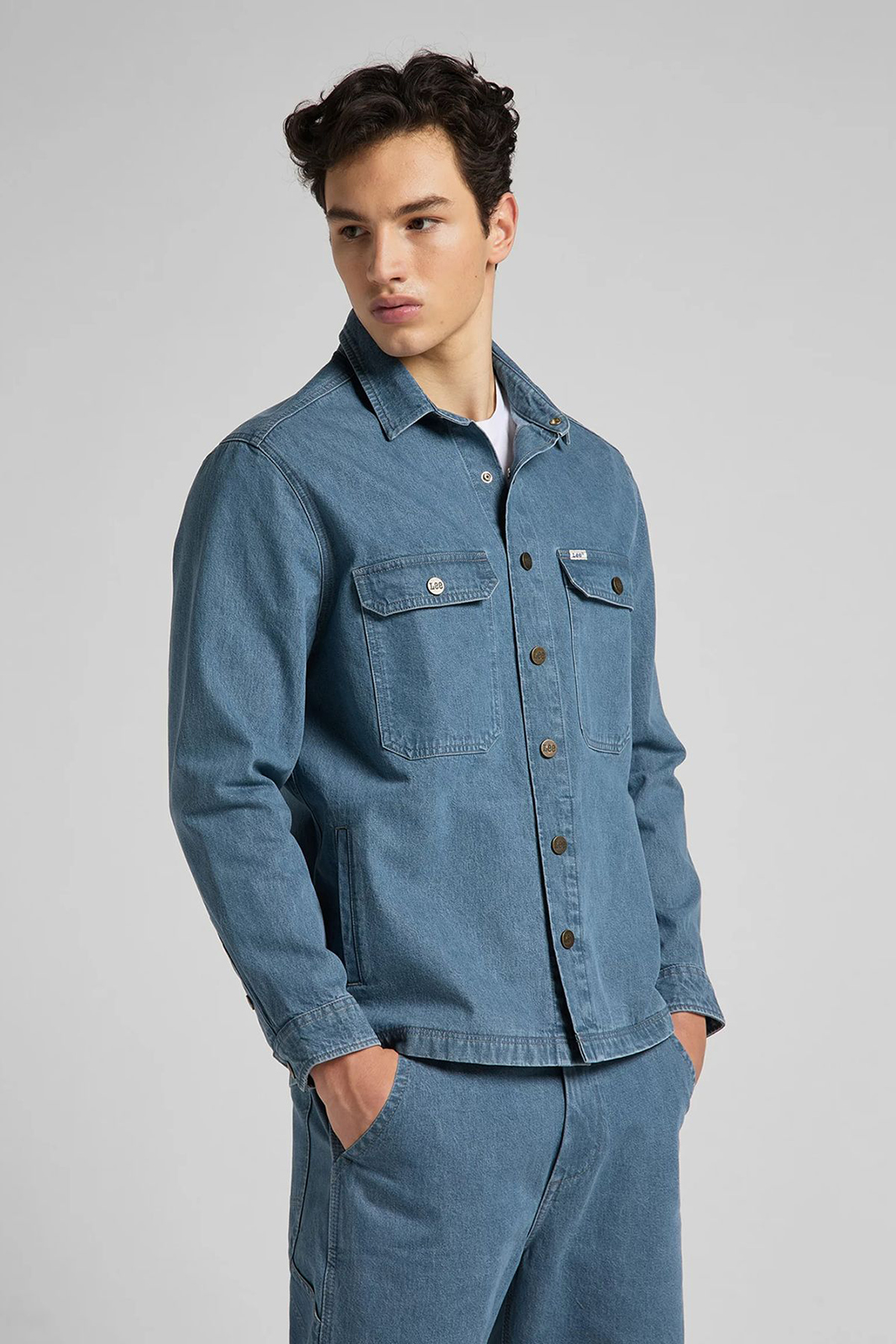 

Рубашка мужская Lee L68DMMOJ синяя 2XL, L68DMMOJ