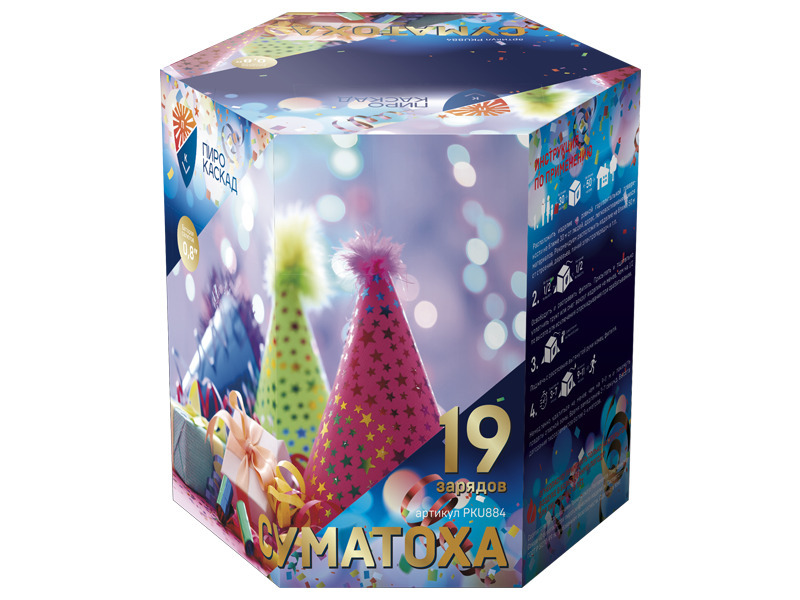 

Салют Пиро-Каскад Суматоха PKU884 19 залпов, Батареи салютов