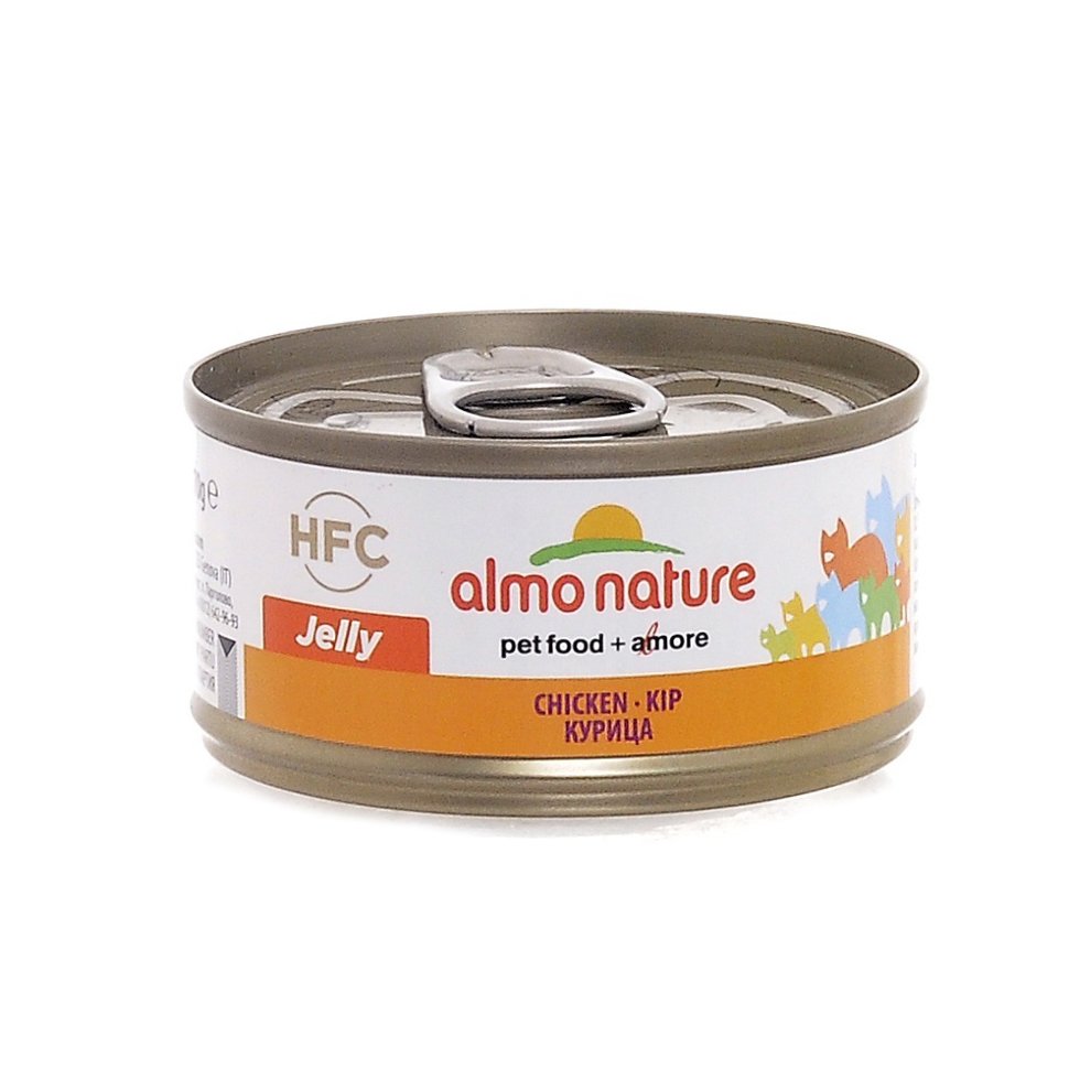 фото Влажный корм для кошек almo nature cat hfc jelly , с курицей в жел, 150г