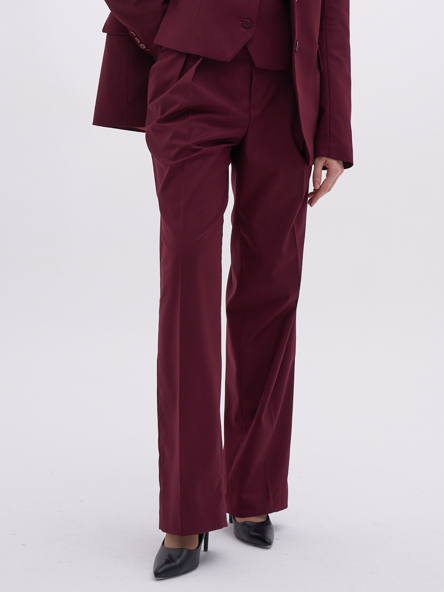 Брюки женские EDGE ed090324 бордовые L
