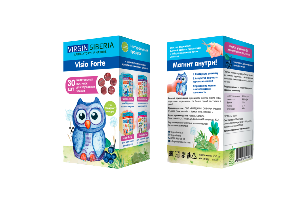 

Мармелад VIRGIN SIBERIA "VISIO FORTE", витаминизированный 150 гр