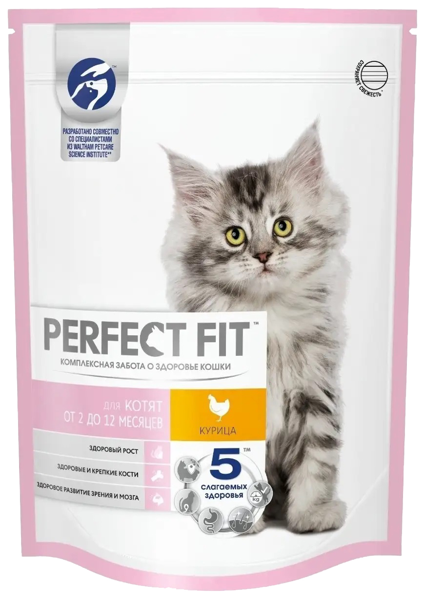 фото Сухой корм для котят perfect fit junior с курицей, 190 г