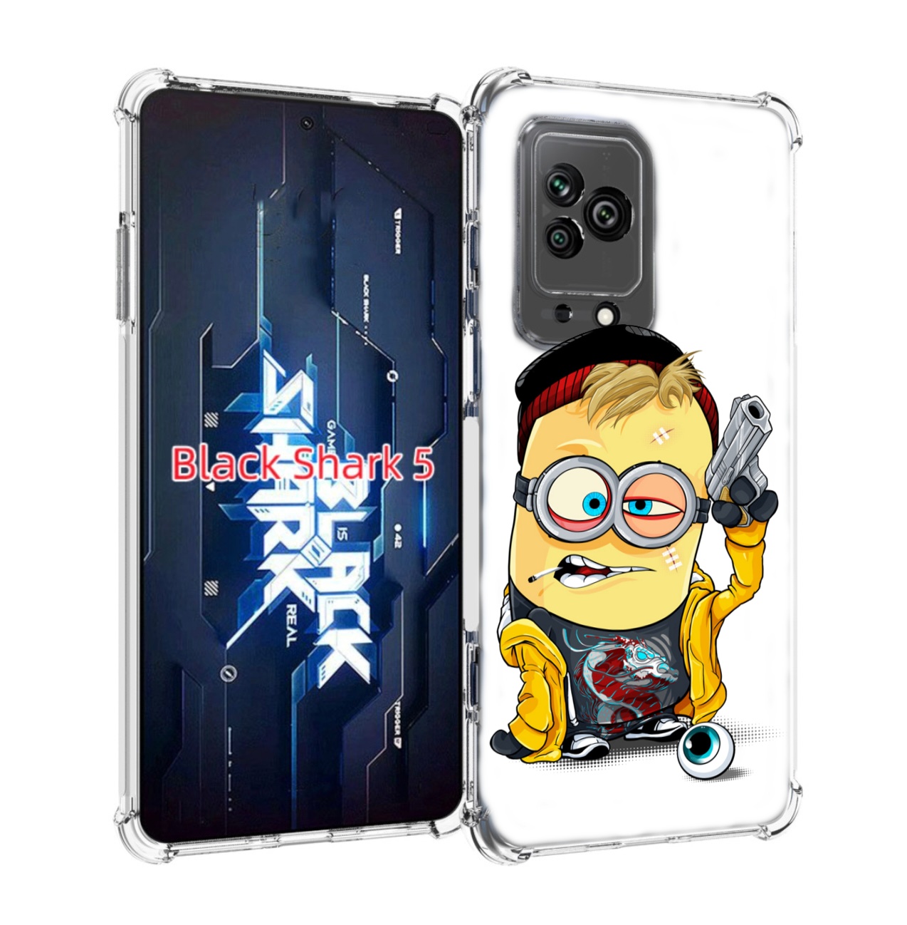 

Чехол MyPads миньон бандит для Xiaomi Black Shark 5, Прозрачный, Tocco