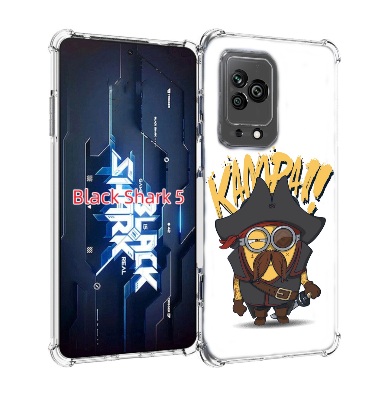 

Чехол MyPads миньон пират для Xiaomi Black Shark 5, Прозрачный, Tocco