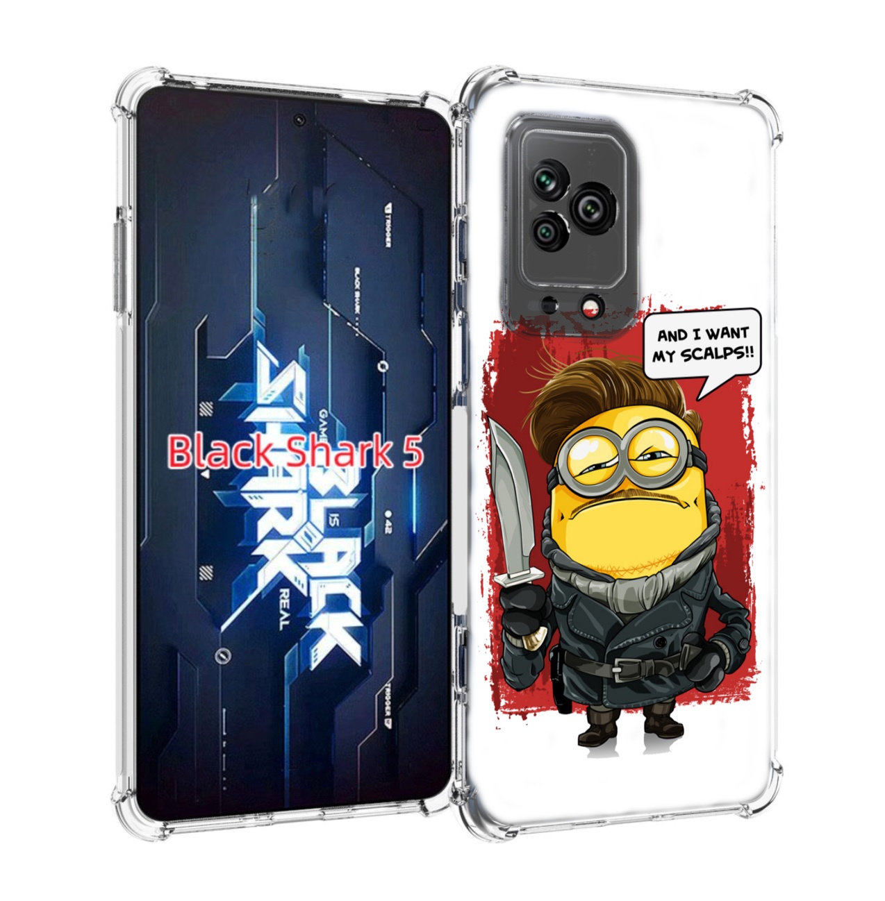 

Чехол MyPads миньон убийца для Xiaomi Black Shark 5, Прозрачный, Tocco