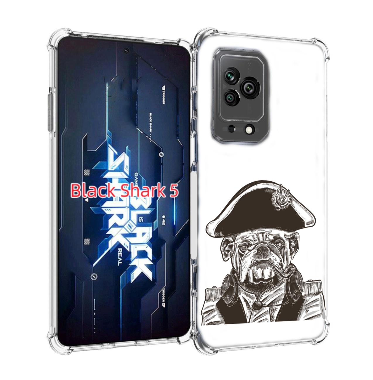 

Чехол MyPads мопс генерал для Xiaomi Black Shark 5, Прозрачный, Tocco