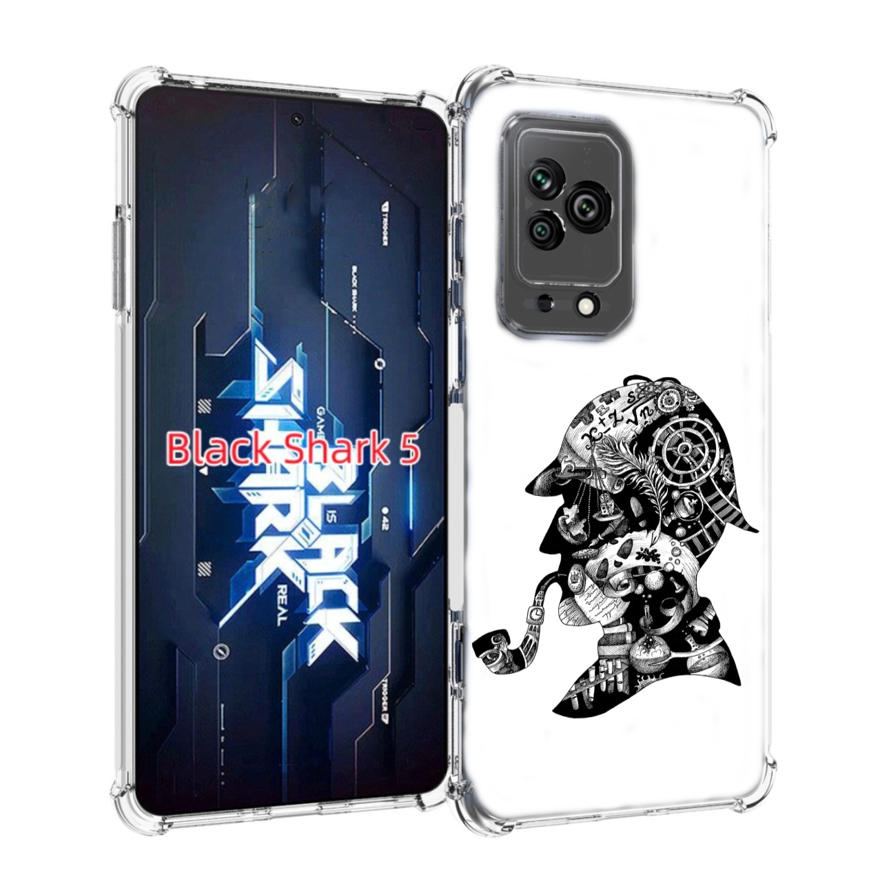 

Чехол MyPads мужчина с трубкой абстракция для Xiaomi Black Shark 5, Прозрачный, Tocco
