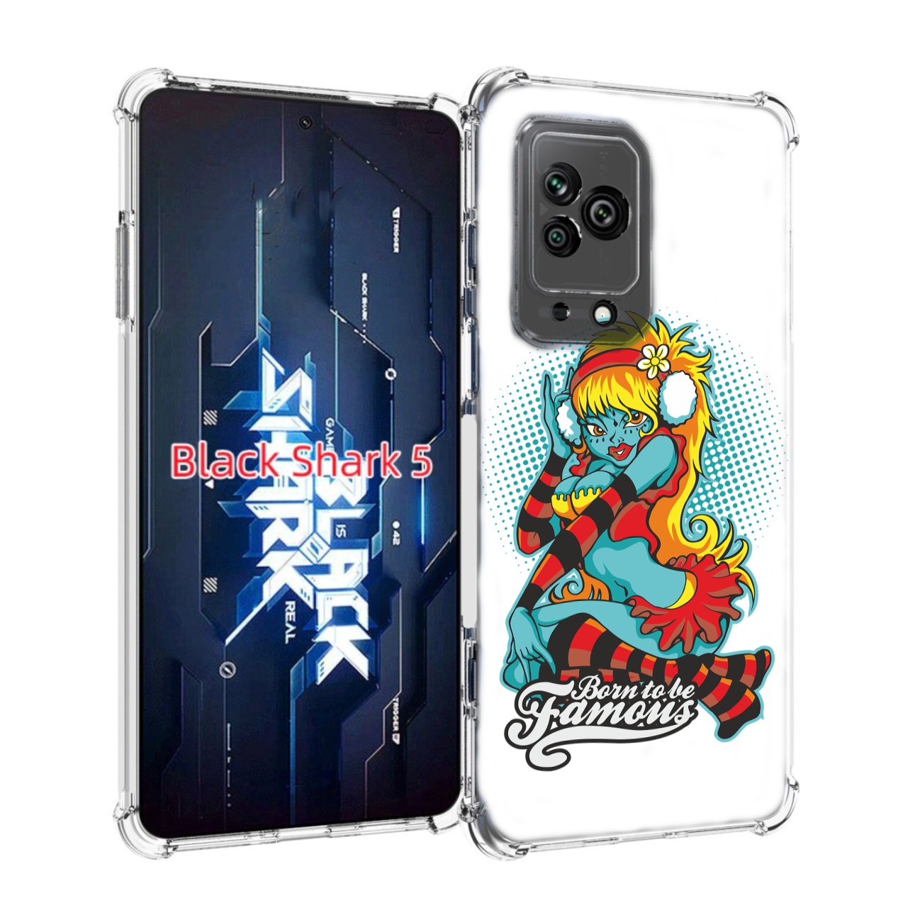

Чехол MyPads нарисованная девушка в наушниках для Xiaomi Black Shark 5, Прозрачный, Tocco