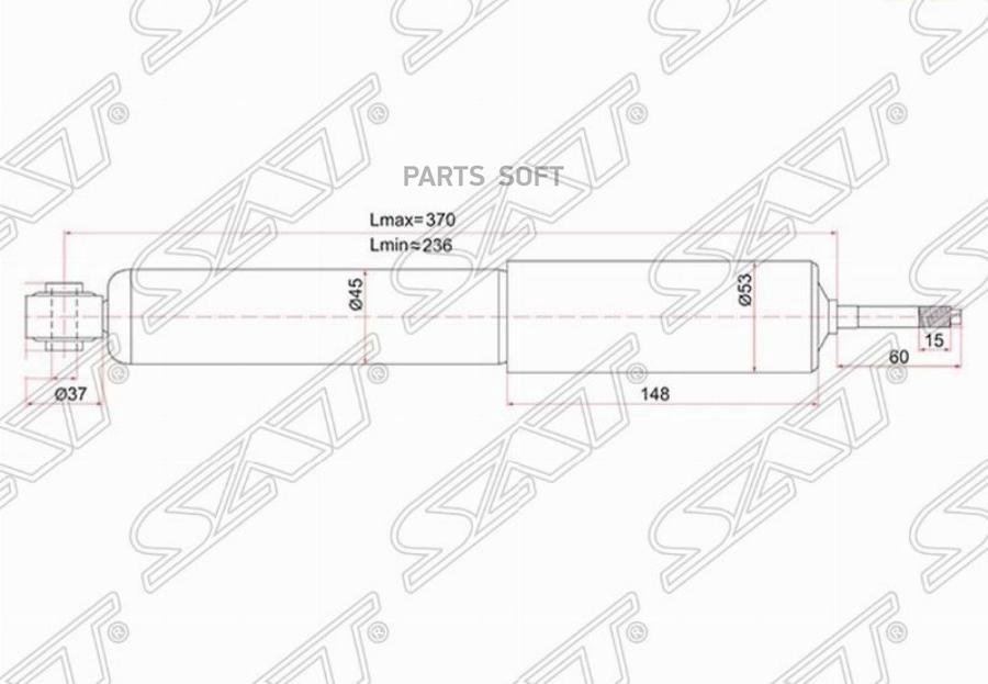 

SAT Амортизатор передний TOYOTA HIACE 05- LH=RH