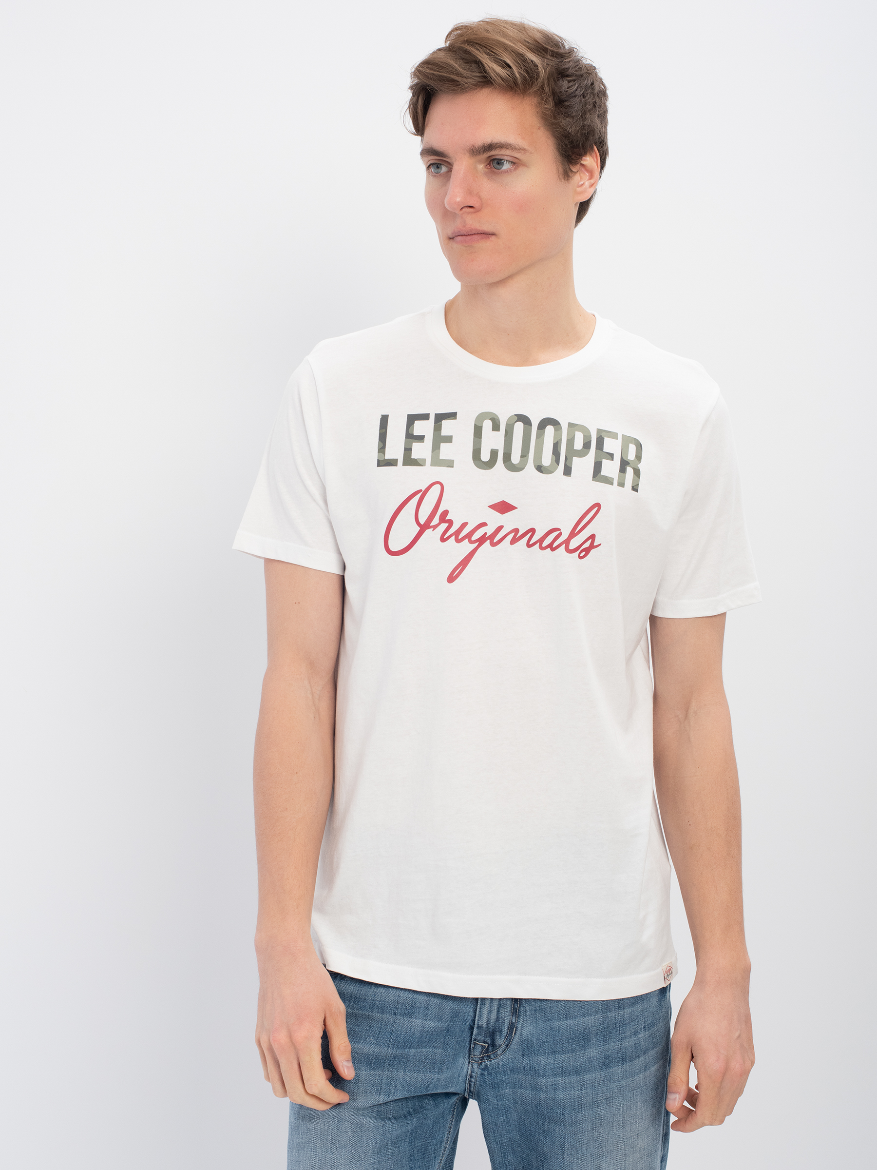 

Футболка мужская Lee cooper MT2A120470BS2LC-WH белая XL, MT2A120470BS2LC-WH