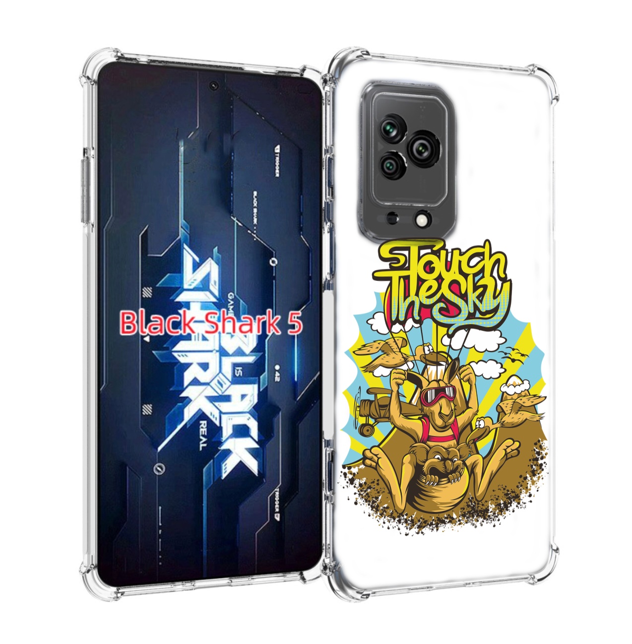 

Чехол MyPads нарисованное кенгуру комикс для Xiaomi Black Shark 5, Прозрачный, Tocco