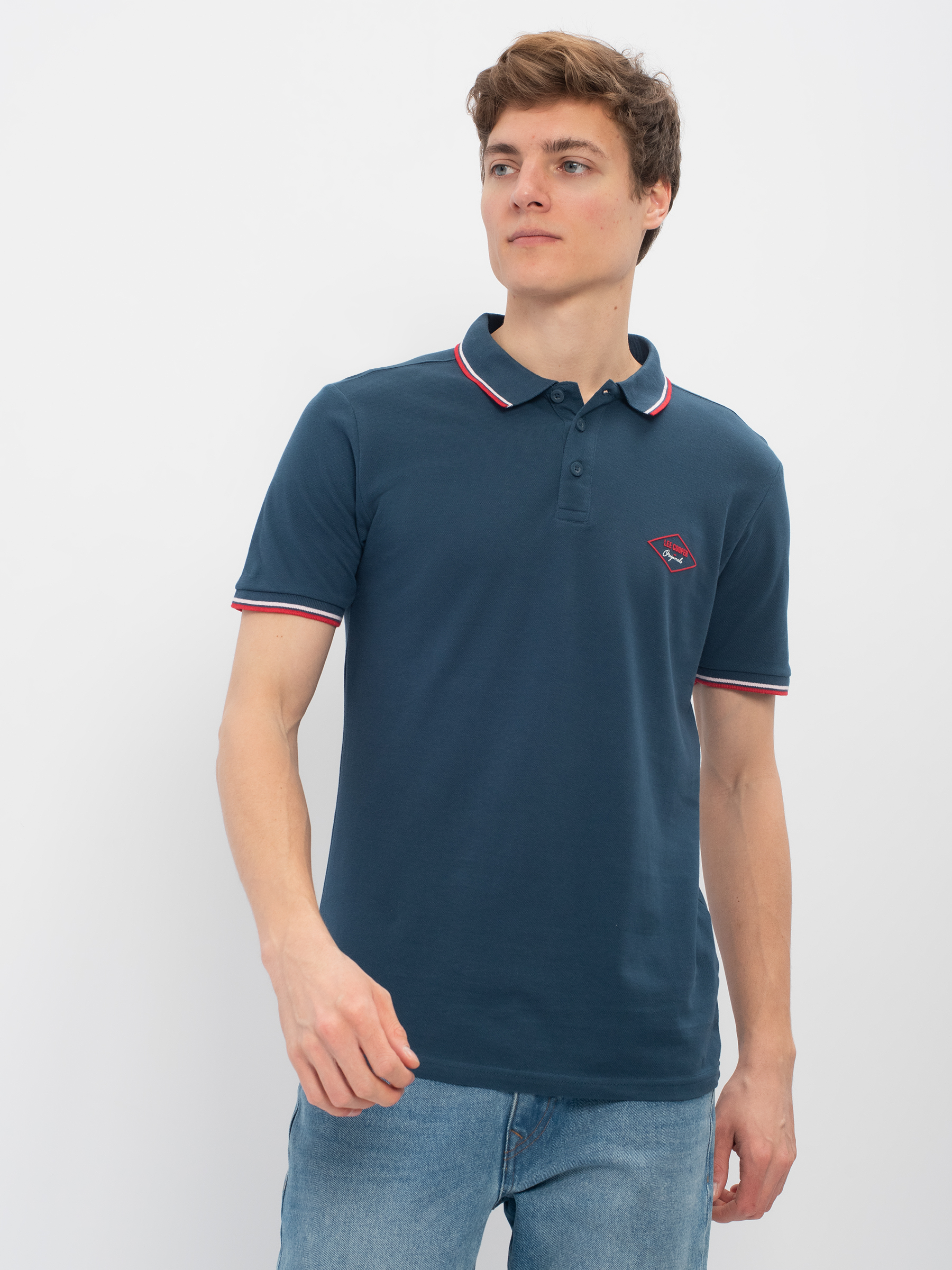 

Футболка мужская Lee cooper MT2M120468BS2LC2-WN синяя L, MT2M120468BS2LC2-WN