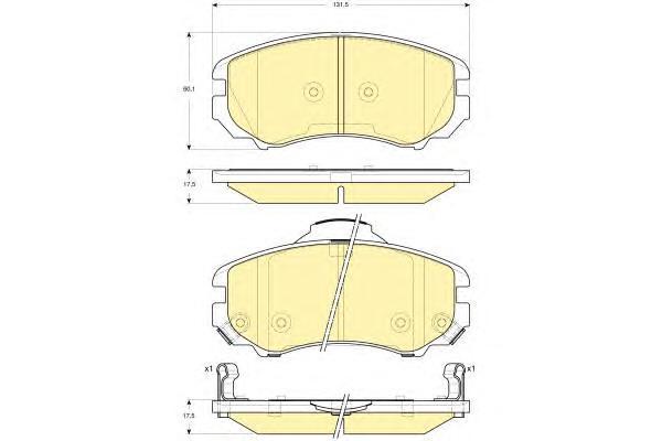 

Комплект тормозных колодок Girling 6133529