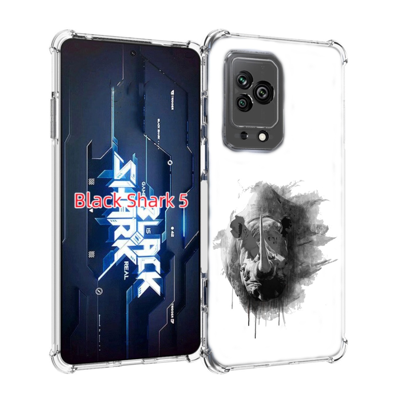 

Чехол MyPads носорог для Xiaomi Black Shark 5, Прозрачный, Tocco