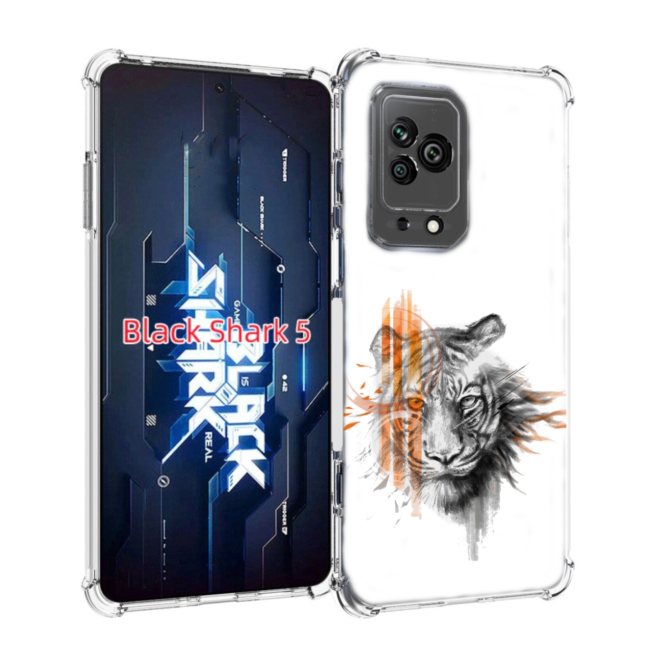 

Чехол MyPads огненный тигр для Xiaomi Black Shark 5, Прозрачный, Tocco