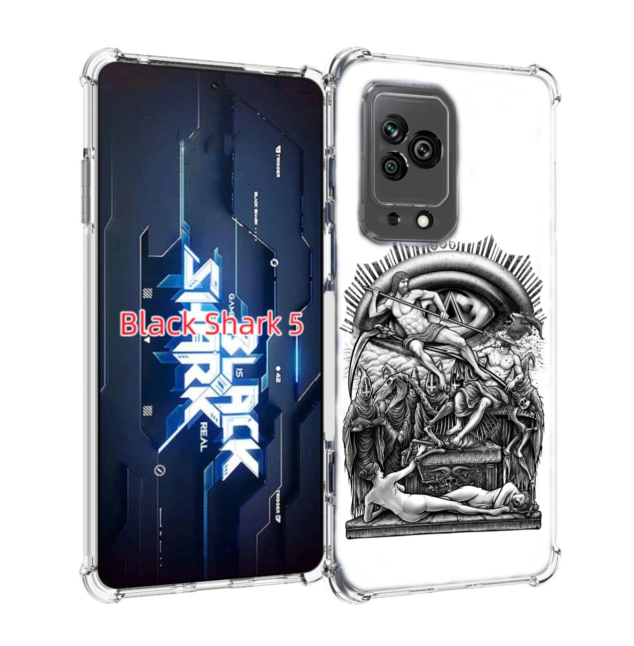 

Чехол MyPads оракул черно белый для Xiaomi Black Shark 5, Прозрачный, Tocco