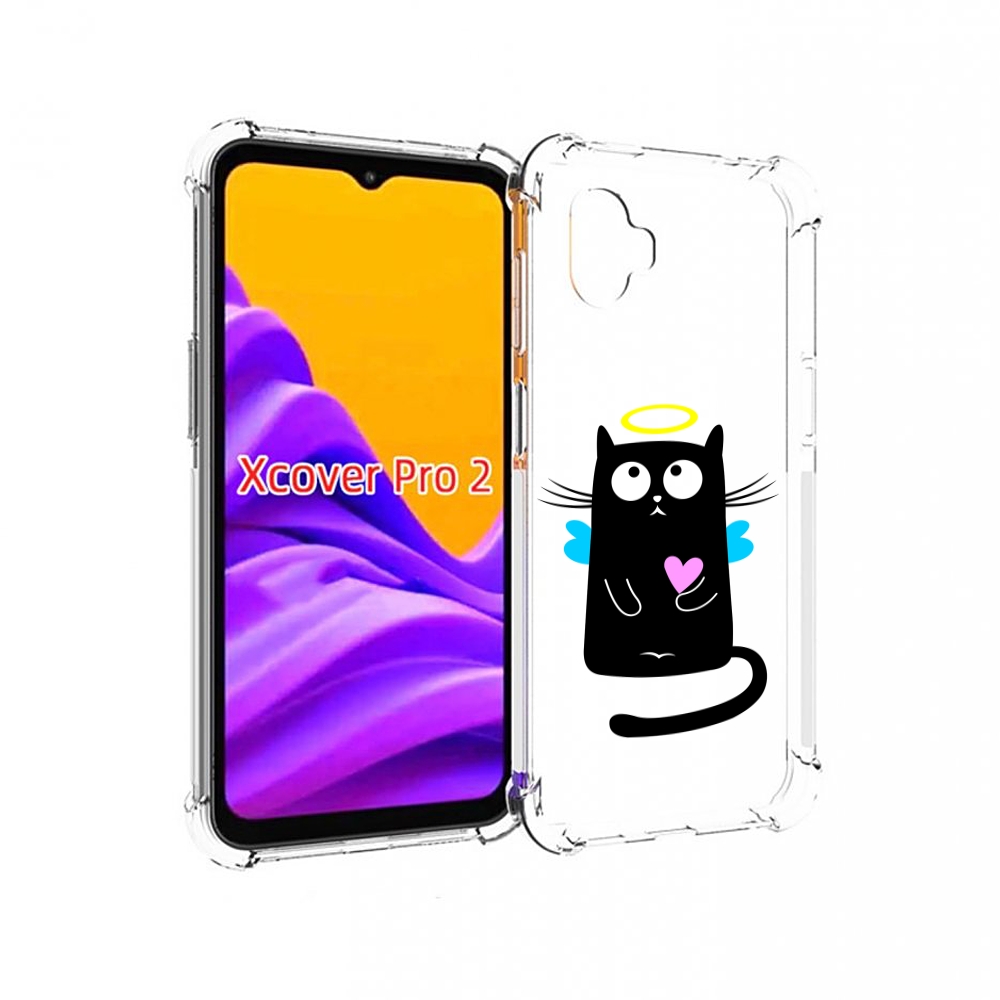

Чехол MyPads Кот ангелок для Samsung Galaxy Xcover Pro 2, Прозрачный, Tocco