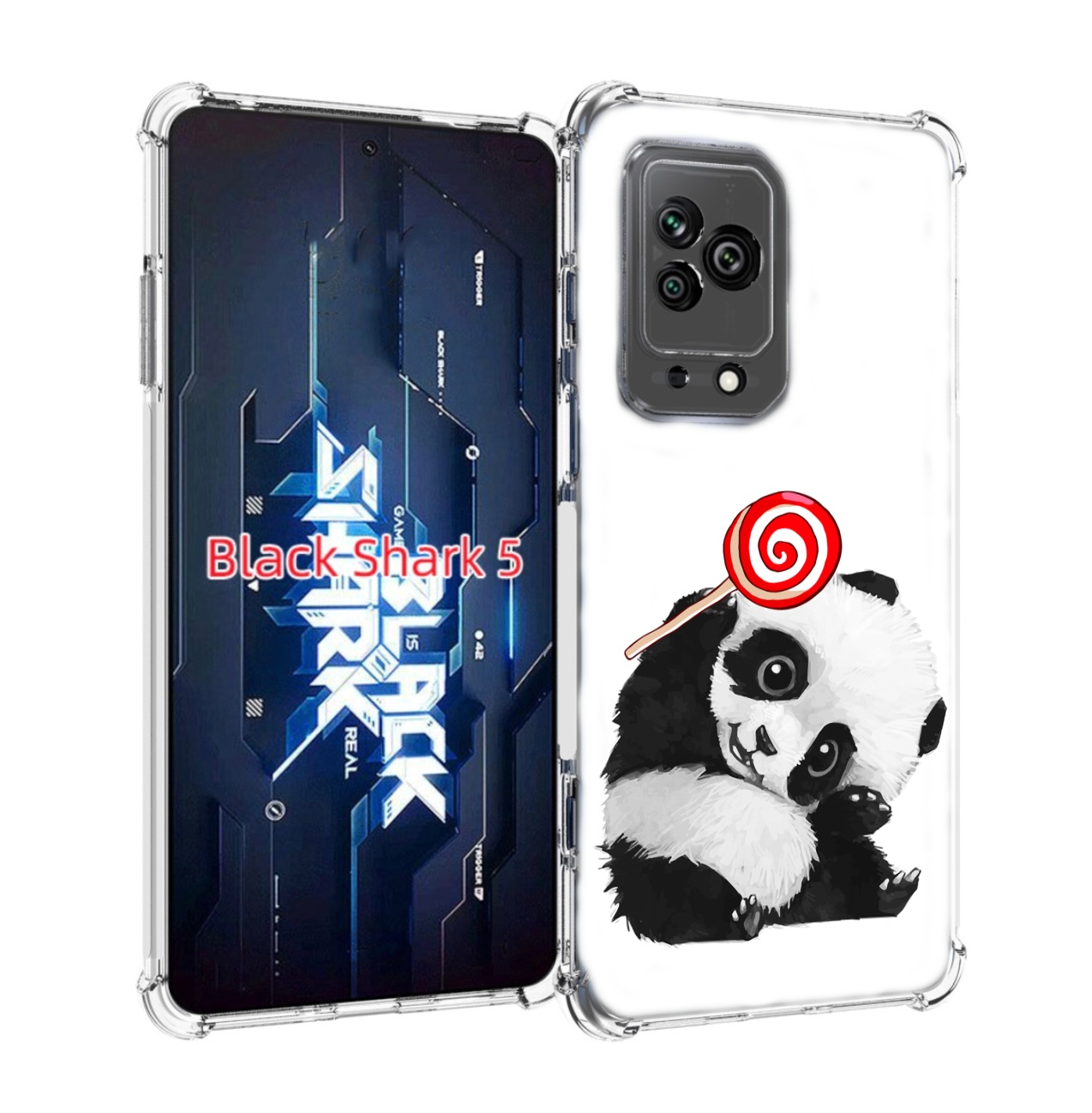 

Чехол MyPads панда с леденцом для Xiaomi Black Shark 5, Прозрачный, Tocco