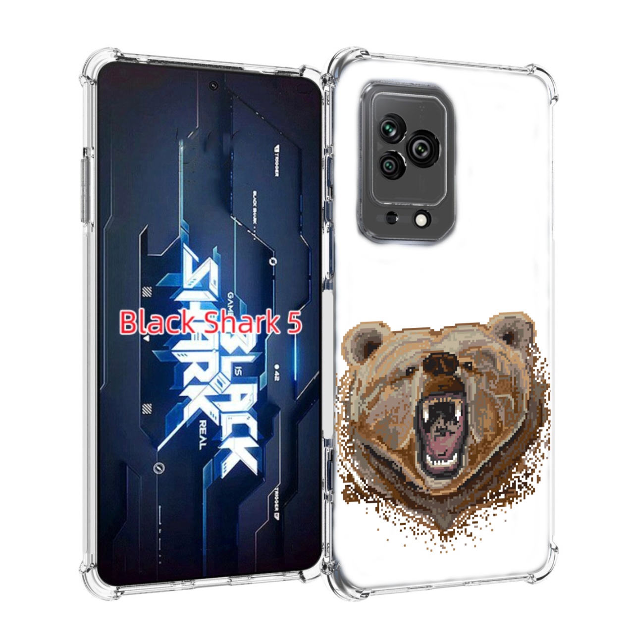 

Чехол MyPads пиксельный медведь для Xiaomi Black Shark 5, Прозрачный, Tocco