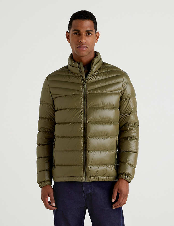 фото Куртка мужская united colors of benetton 21a_2rq453hb8 зеленая 2xl