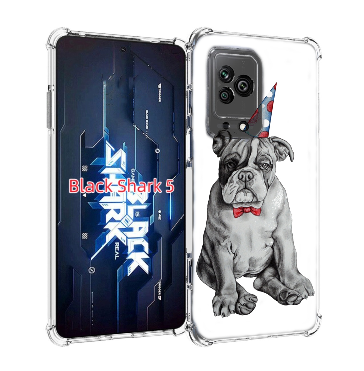 

Чехол MyPads праздничный щенок для Xiaomi Black Shark 5, Прозрачный, Tocco