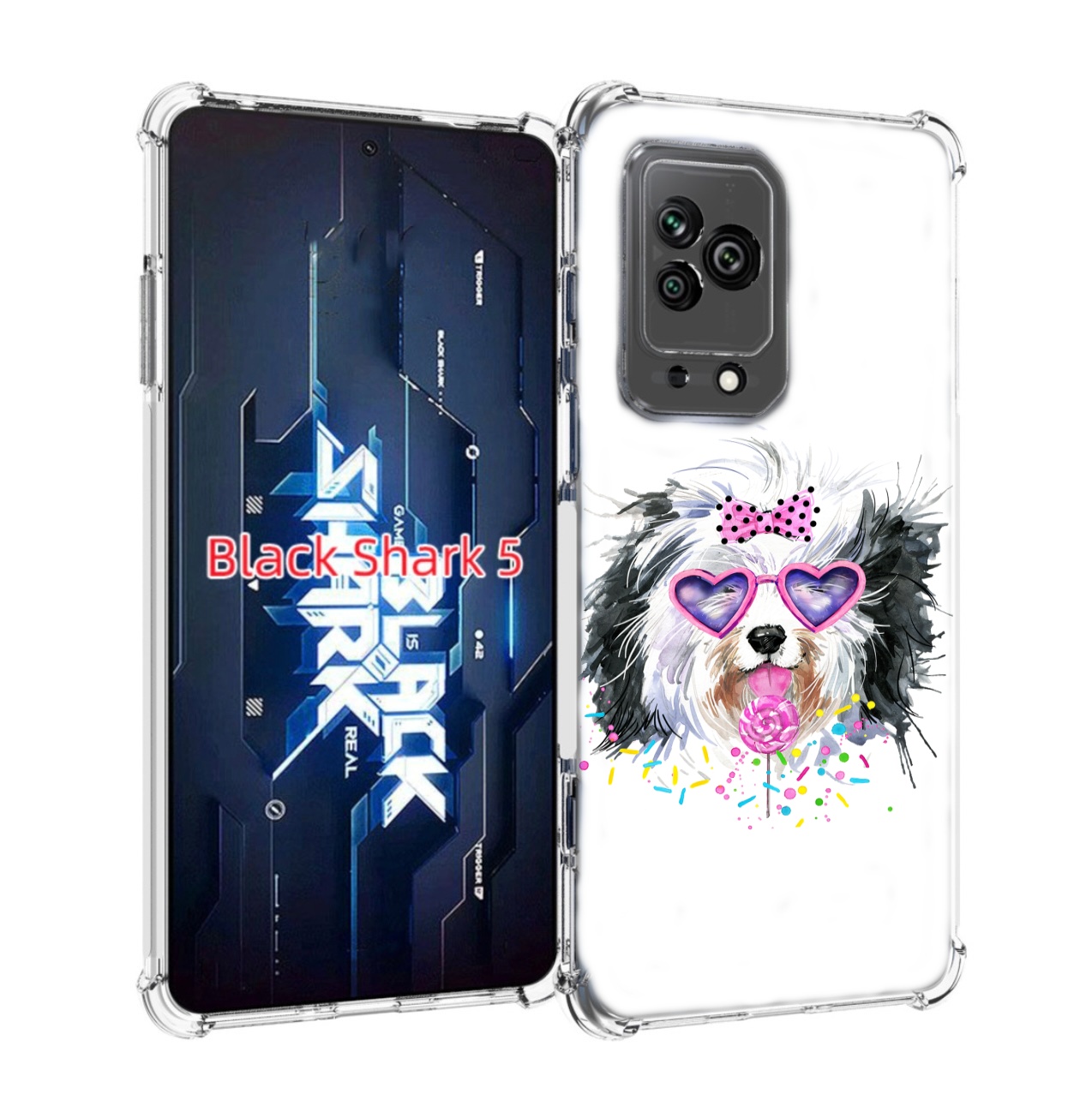 

Чехол MyPads пушистик для Xiaomi Black Shark 5, Прозрачный, Tocco
