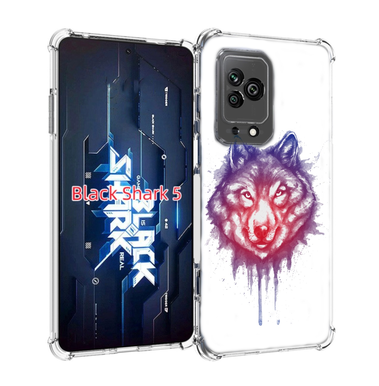 

Чехол MyPads пушистый волк для Xiaomi Black Shark 5, Прозрачный, Tocco
