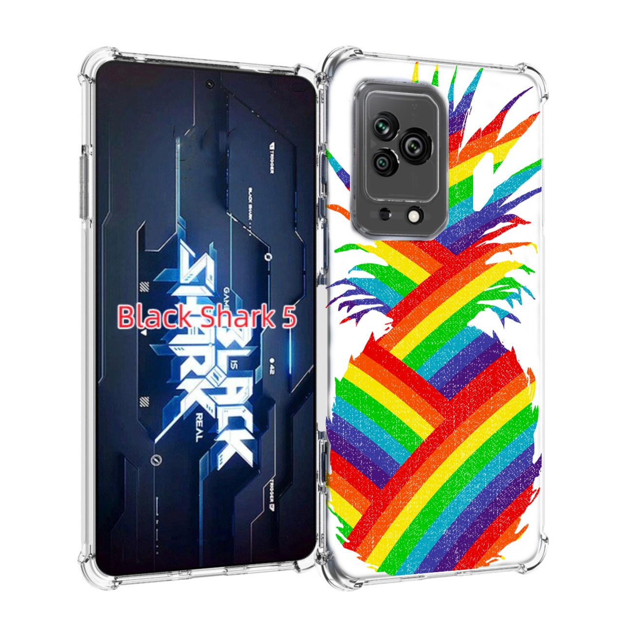 

Чехол MyPads радужный ананас для Xiaomi Black Shark 5, Прозрачный, Tocco